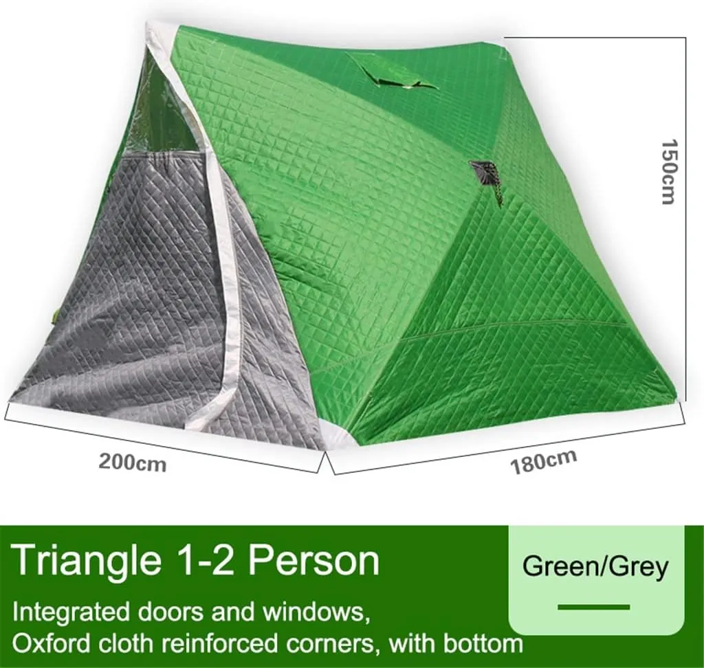 1-2 Winter Fishing Tent Winter Ice Fishing Tent Camping Tent Windproof and Rainproof Outdoor Winter Fishing Warm Tent (Color : D, Size : 200 * 180 * 150cm) (D 200 * 180 * 150cm)