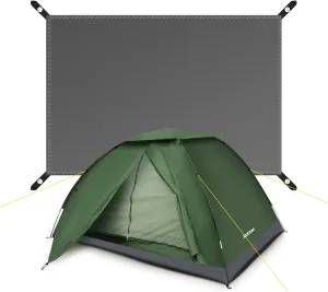 1 Person Camping Tent and Tent Footprint, Waterproof PU 3000mm, Suitable for Outdoor, Family, Camping, Hunting, Mountaineering Travel