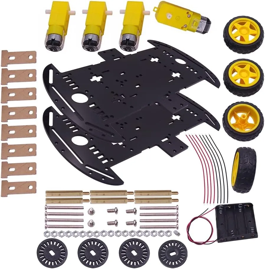 1 set Diy Smart Electronics 4WD Robot Smart Car Chassis Kit With Speed Encoder Available in a variety of colors - (Speed(RPM): blue)