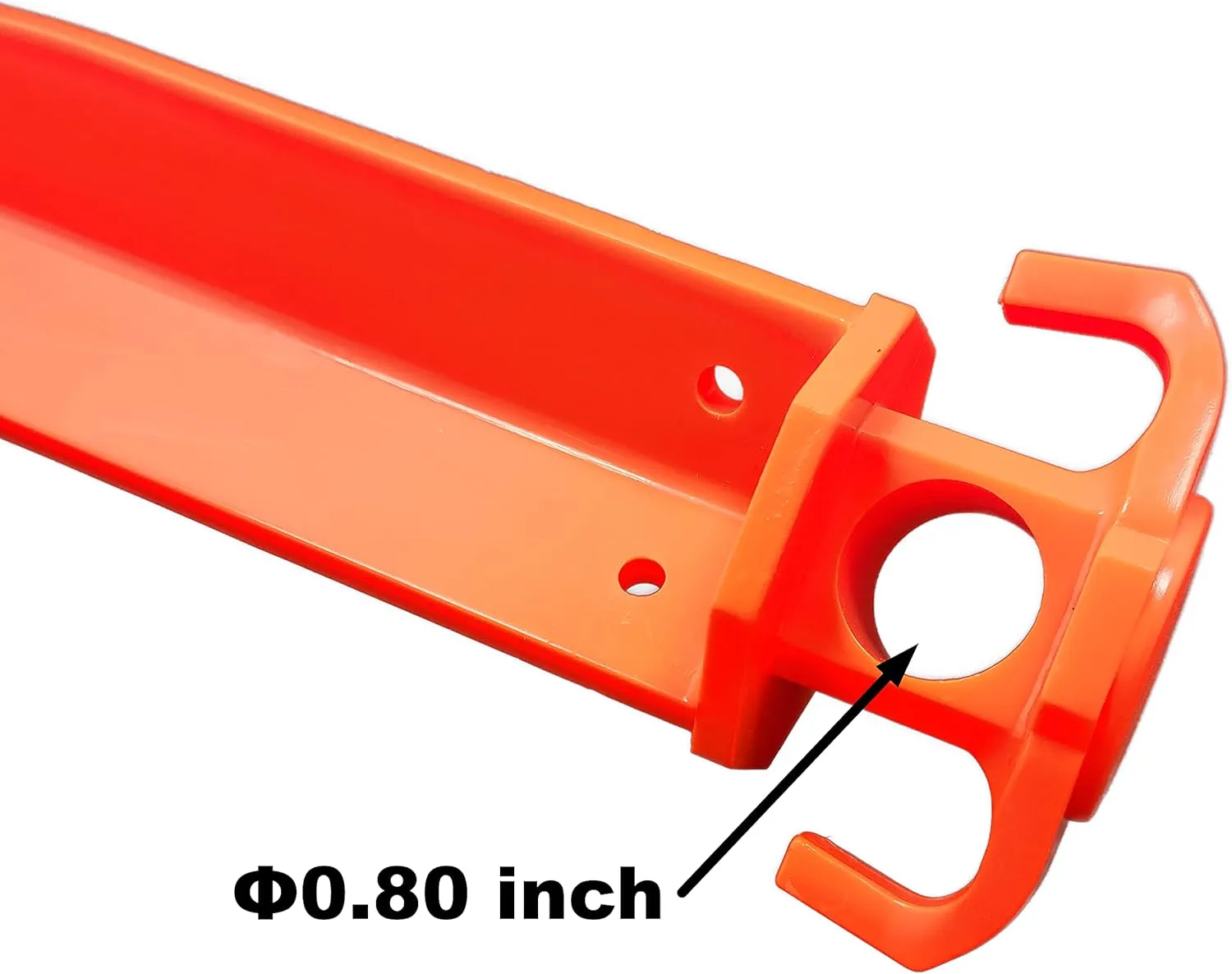 (10) 16" Tent Pegs With (1) 5/32"x 50ft Black/Orange Paracord Rope. Garden Stakes Durable and Strong Plastic Tent Stakes for Beach Mat, Camping, Hiking, Garden, Landscape Stakes, Orange, UV Resistant