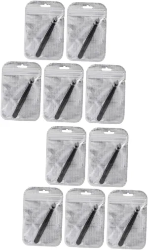 10 Pcs Stainless Steel Eyebrow Clip Tweezers Set for Women Brow Grooming Kit Eyebrow Makeup Tool Portable Ergonomic Handle Perfect Present