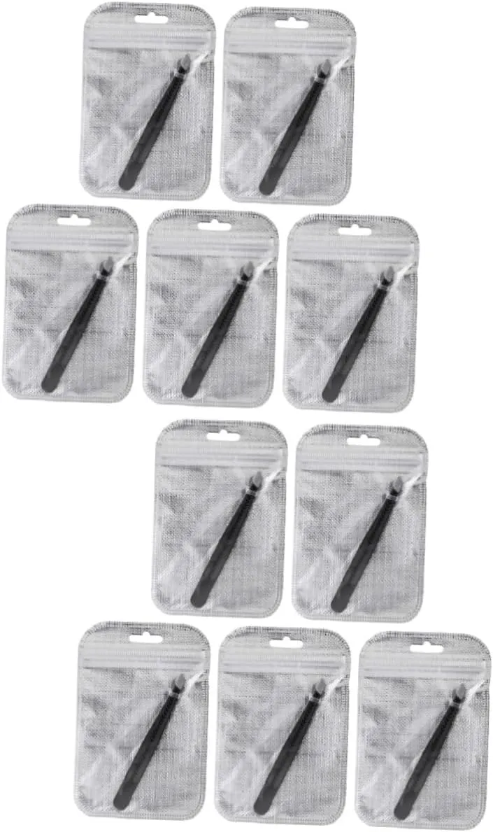10 Pcs Stainless Steel Eyebrow Clip Tweezers Set for Women Brow Grooming Kit Eyebrow Makeup Tool Portable Ergonomic Handle Perfect Present