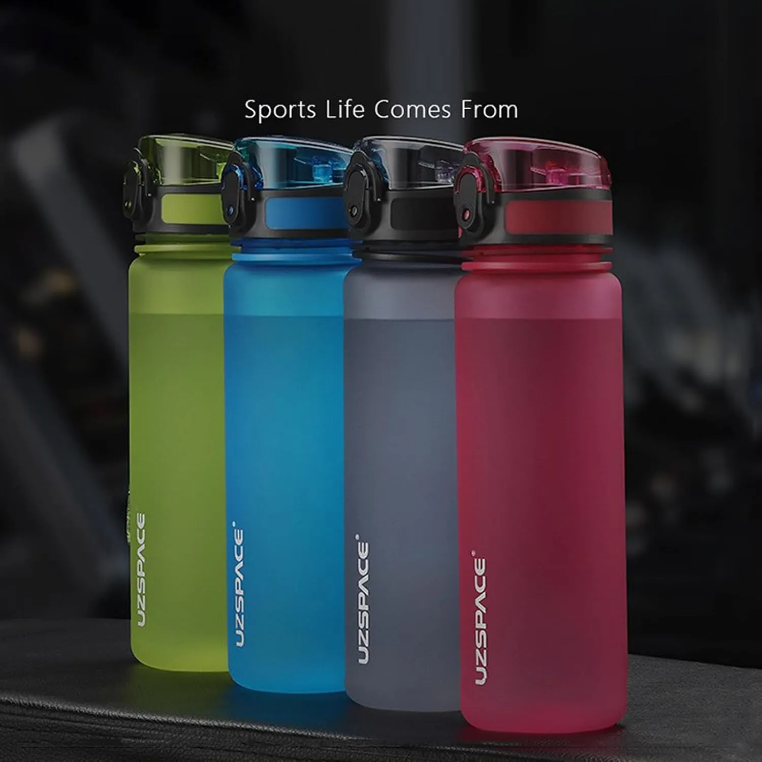 1000ml Water Bottle in Tritan Leakproof Portable Water Bottles for Gym Travel Home School Office Stay Hydrated Throughout the Day Easy Open (Green)