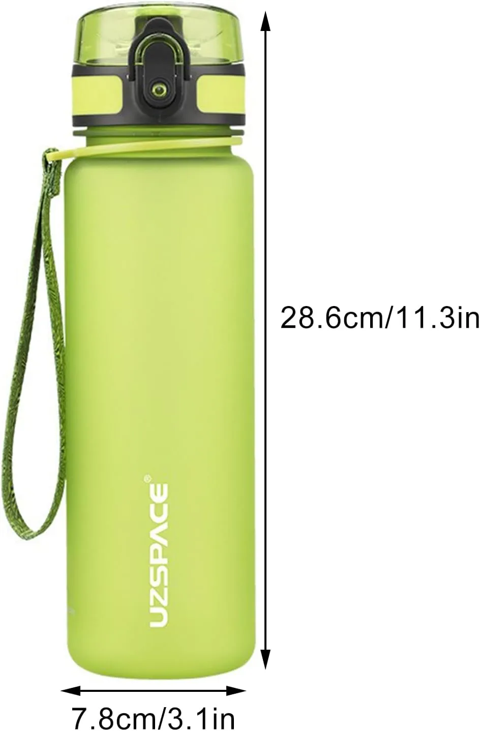 1000ml Water Bottle in Tritan Leakproof Portable Water Bottles for Gym Travel Home School Office Stay Hydrated Throughout the Day Easy Open (Green)