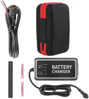 10Ah High-Capacity Fish Finder Battery and Charger Kit,Compact & Portable for Kayak,Compatible with GPS,Fish Finders,and Most 12V Electronics,with a Reusable Lifespan of at Least 5 Years