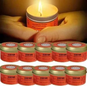 10Pcs Emergency Candle Bulk,26-30 Hours Long Burning Survival Candles Soy Wax Candles for Power Outages Survival Outdoor Activities,Jar Candle for Emergency Winter Storm Hunting Camp Essentials(80g)