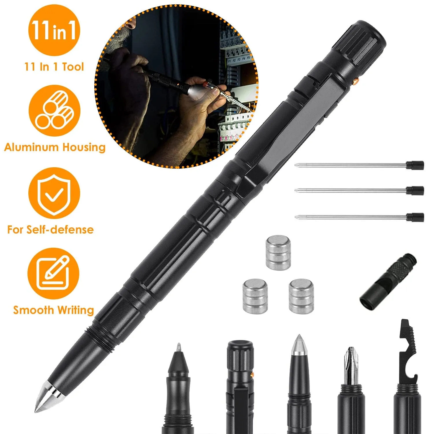 11-in-1 Tactical Pen Gear Set
