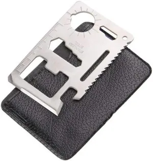 11-in-1 Wallet Multitool Stainless Steel Beer Opener Multi Tool EDC Pocket Tool with Case