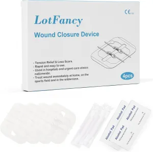 110PCS Waterproof Transparent Film Dressing 2.37" x 2.75" and Emergency Wound Closures Kit Bundle