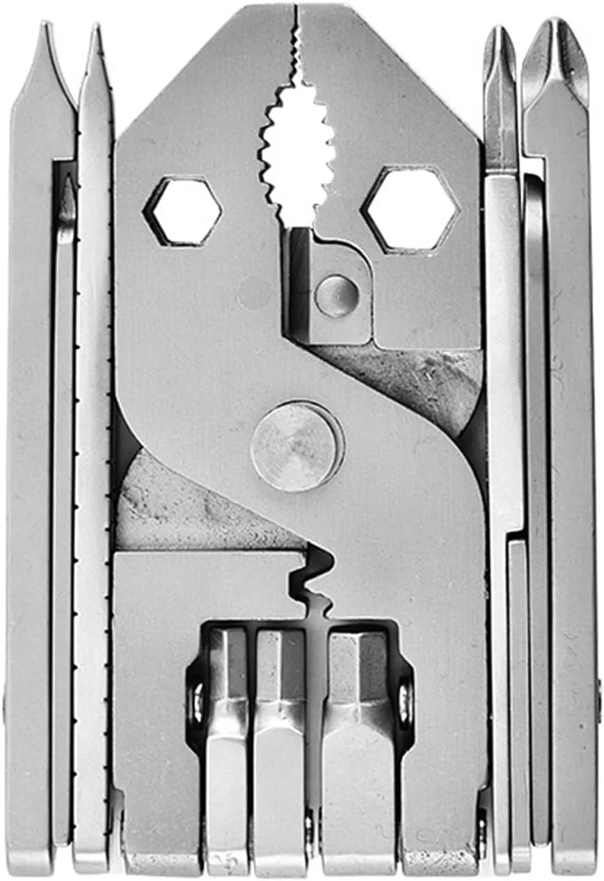 12 in 1 Stainless Steel Multitool Pliers, Foldable Compact Pliers Screwdriver, Portable and Convenient Universal Multi Tool, Survival Tools for Home Outdoor Camping Travel