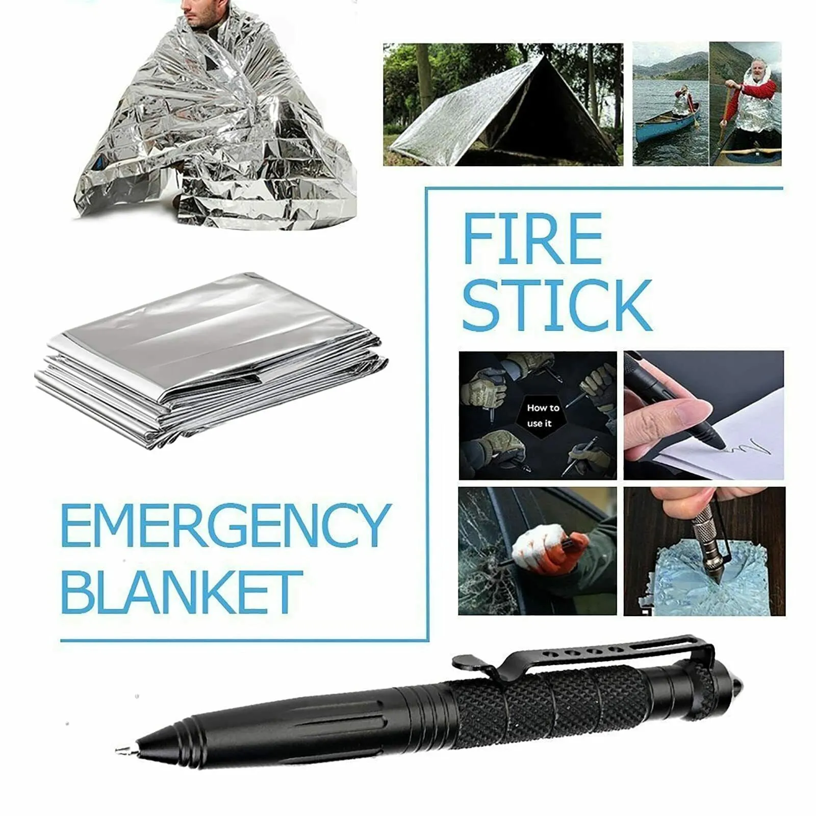 14-in-1 Outdoor Emergency Survival Kit – Compact Tactical Gear Set for Camping, Hiking & Emergency Preparedness