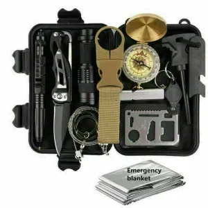 14-in-1 Outdoor Emergency Survival Kit – Compact Tactical Gear Set for Camping, Hiking & Emergency Preparedness