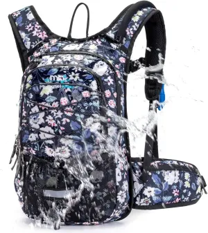 15L Insulated Hydration Backpack Pack with 2L Water Bladder Lightweight Hiking Backpack Bag for Women Men Daypack for Hiking Running Festival Camping Biking