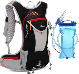 15L Lightweight Hydration Backpack with 2L Water Reservoir – Insulated, Breathable, and Perfect for Hiking, Running, Cycling, and Skiing for Men & Women
