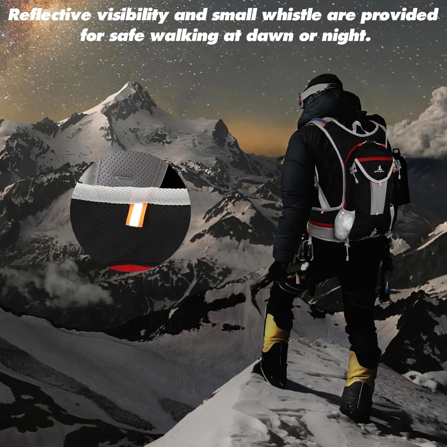 15L Lightweight Hydration Backpack with 2L Water Reservoir – Insulated, Breathable, and Perfect for Hiking, Running, Cycling, and Skiing for Men & Women