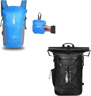 15L Ultralight Waterproof Hiking Backpack and 35L Waterproof Backpack, Heavy Duty Roll-Top Floating Dry Bag Backpack