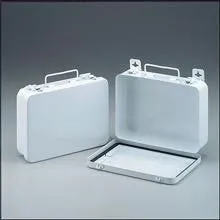 16 Unit- empty metal case- hinged w- gasket- 9-1-16 in. x 6-5-16 in. x 2-3-8 in. - horizontal- 1 ea.