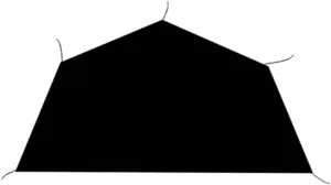 2-4 Person Teepee Mat Half Mat for Teepee Tent 13 FT 210D (Black, 13.12 FT for 2-3 ERSON)