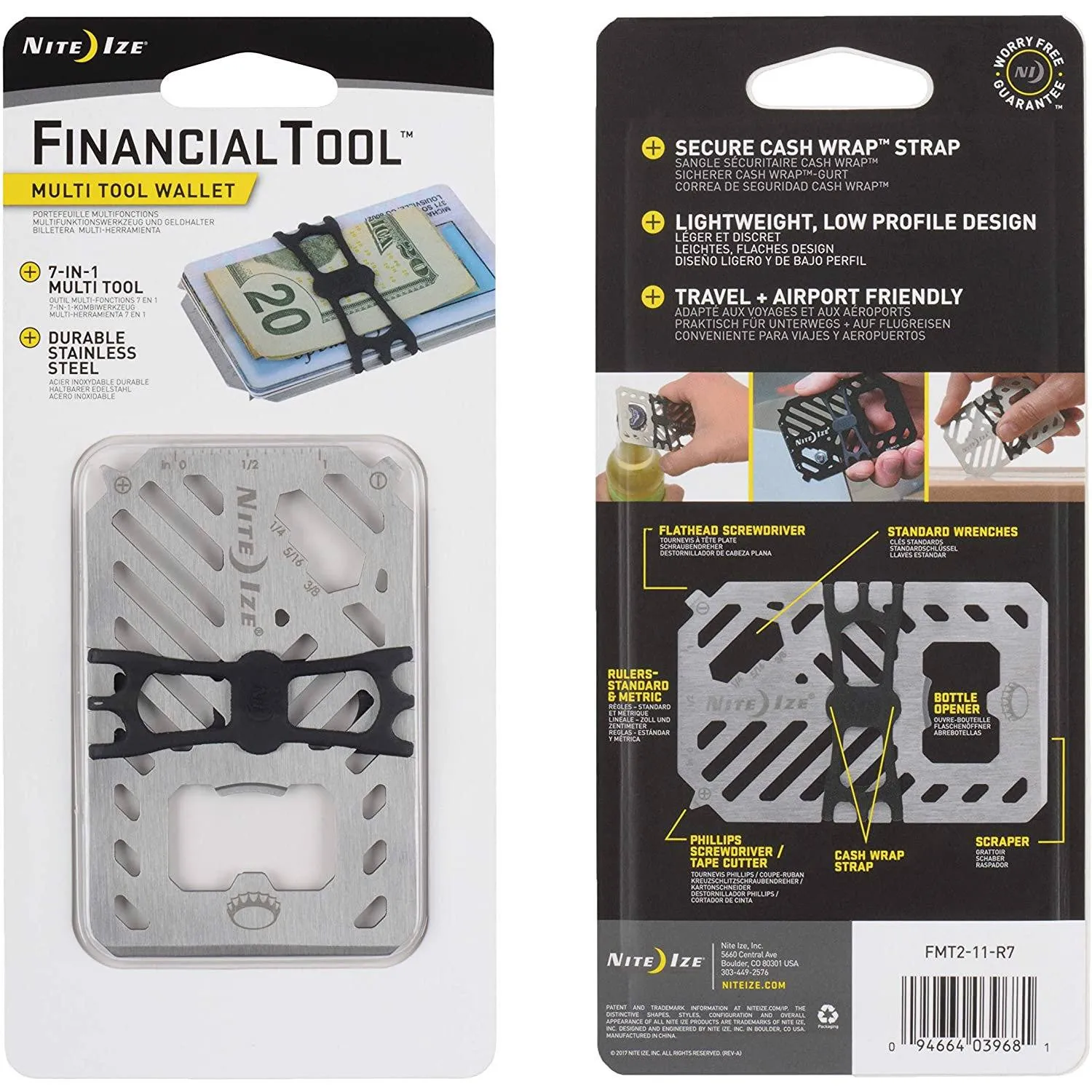 2-Pack: Nite Ize FMT2-11-R7 Financial Multi Tool Wallet