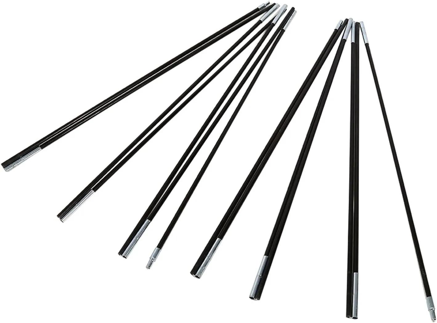 2 Pcs Foldable Tent Pole, Tent Pole Frames, Fiber Glass Rod Double Support Frames Kit for Camping Hiking Traveling