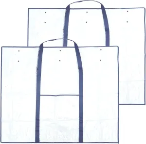 2 PCS Large Art Portfolio Bag, 48" x 36" Art Portfolio Case, Art Portfolio Bag, PVC Anchor Chart Storage, Large Capacity Bulletin Board Organizer with Pocket, For Classroom, Office(Black)