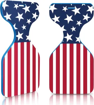 2 Pcs Summer Foam Water Saddle Floats American Flag Printed Lake Pool Floats Comfortable Floating Seats for Pool Lake Water Park