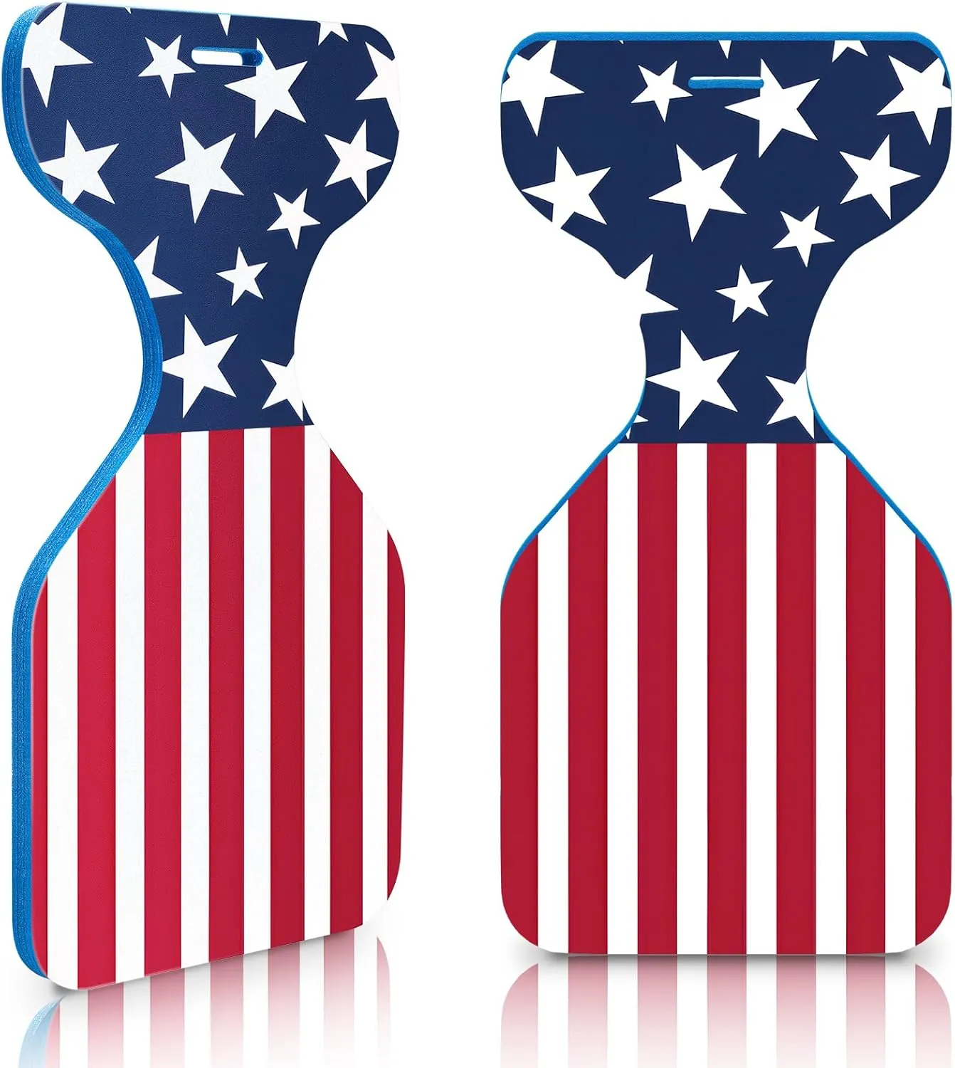 2 Pcs Summer Foam Water Saddle Floats American Flag Printed Lake Pool Floats Comfortable Floating Seats for Pool Lake Water Park