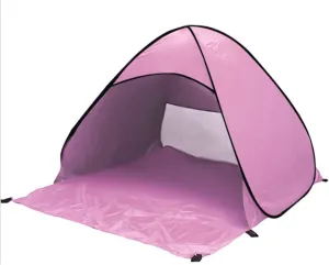 2 Person Beach Tent Automatic Instant Pop Up Tent Lightweight UV Protection Camping Tent Sun Shelter Survival Gear with Package Bag