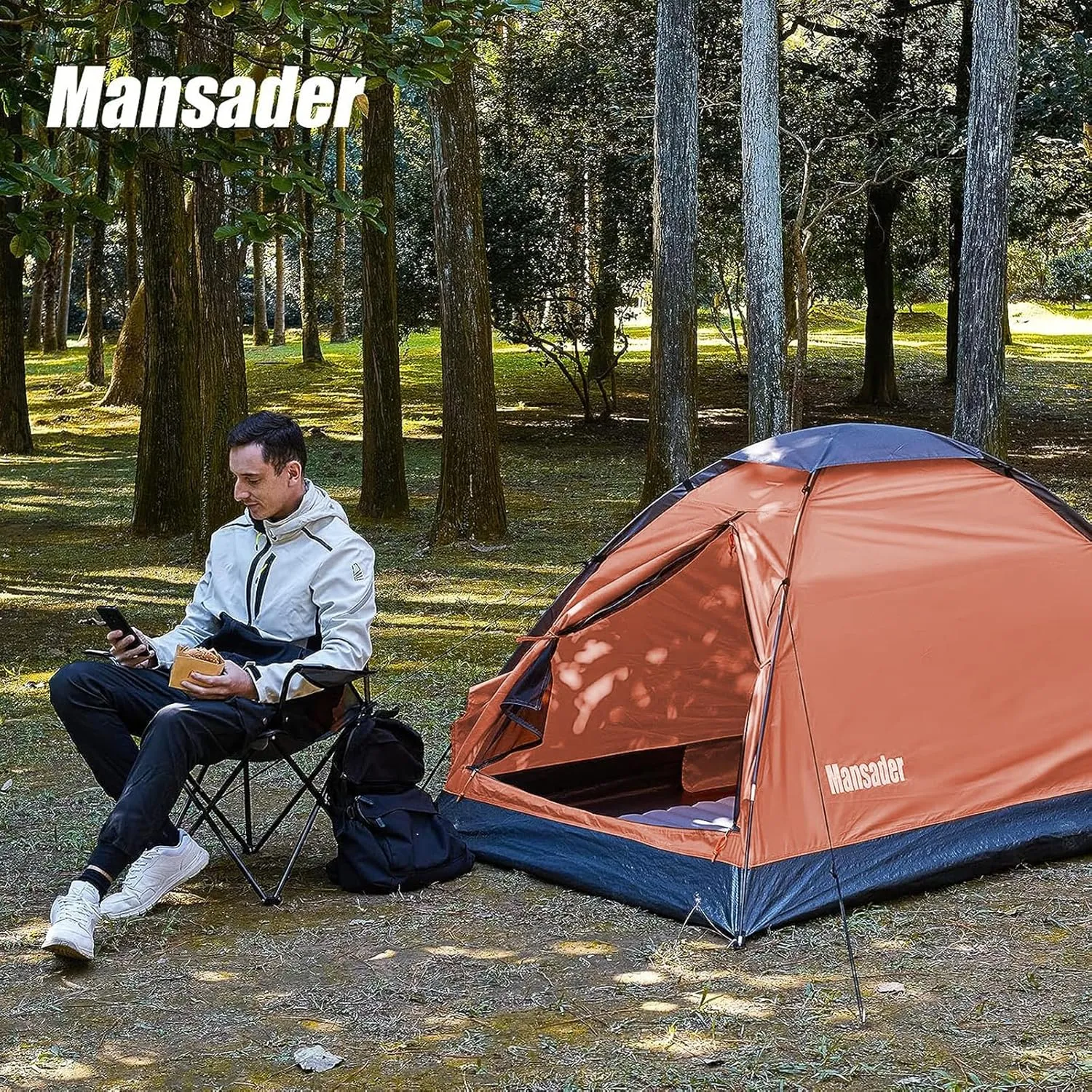 2 Person Camping Dome Tent,Waterproof Lightweight Portable Tents for Outdoor Camping Hiking Travel