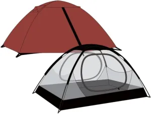 2 Person Mars Red Dome Tent,Double Layer,Windproof,Waterproof,Easy Setup for Camping