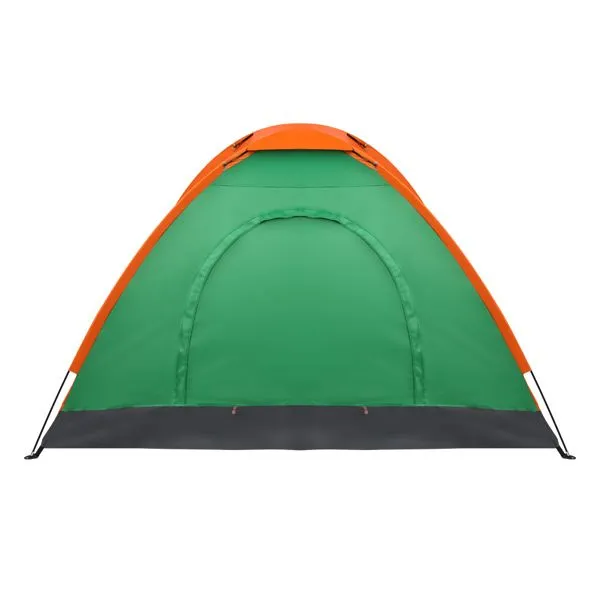 2-Person Waterproof Camping Dome Tent for Outdoor Hiking Survival Orange & Green