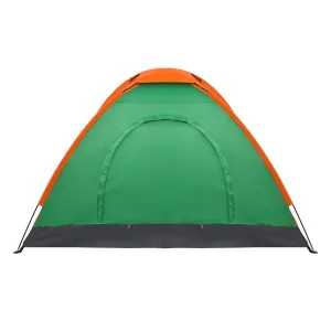 2-Person Waterproof Camping Dome Tent for Outdoor Hiking Survival Orange & Green