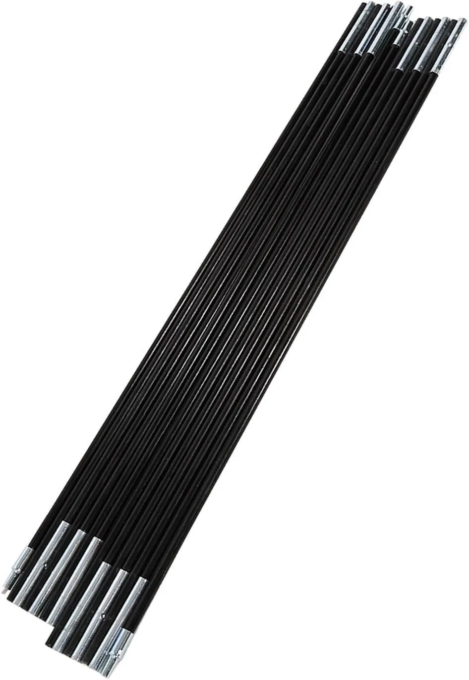 2 Pieces Tent Poles, Double Tent Pole Frame, Tent Support Poles, Camping Tent Fiberglass Poles, Bungee Cords, Foldable Tent Poles for Camping, Hiking and Traveling