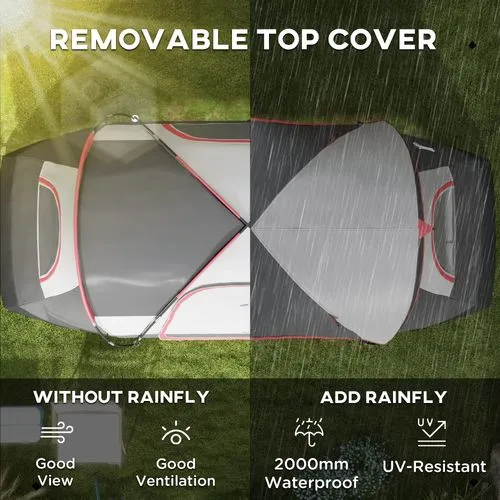 2-Room Camping Tent - Waterproof Rainfly & Screen Panels