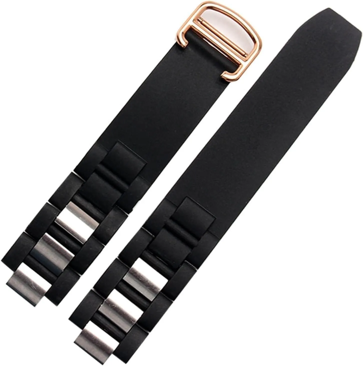 20 * 10mm Silicone Strap For Cartier 21st Century Convex Waterproof Watchband Watch Chain Accessories