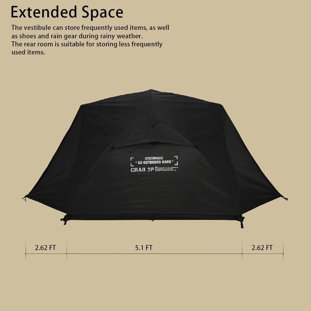 2000mm Waterproof Rainfly for Crab 2 Person Tent, Only Rainfly