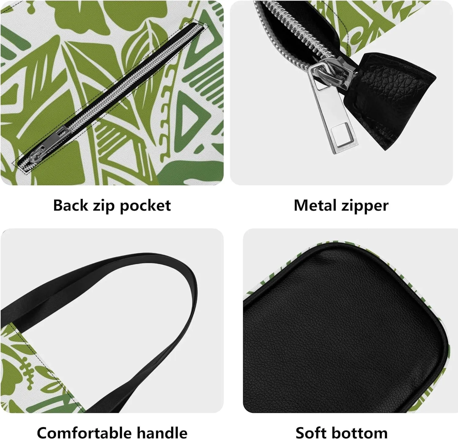 2025 Polynesian Women'S Bag 2-Piece Women'S Pu Handbag Large Capacity Shoulder Bag And The Same Purse