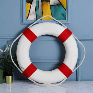 20Inch Throwable Lifebuoy Ring with 98.4FT Floating Rescue Rope - Emergency Flotation Device for Boating, Pool & Outdoor Water Safety, Heavy-Duty Foam Buoy & Perimeter Line Lifeguard Kit