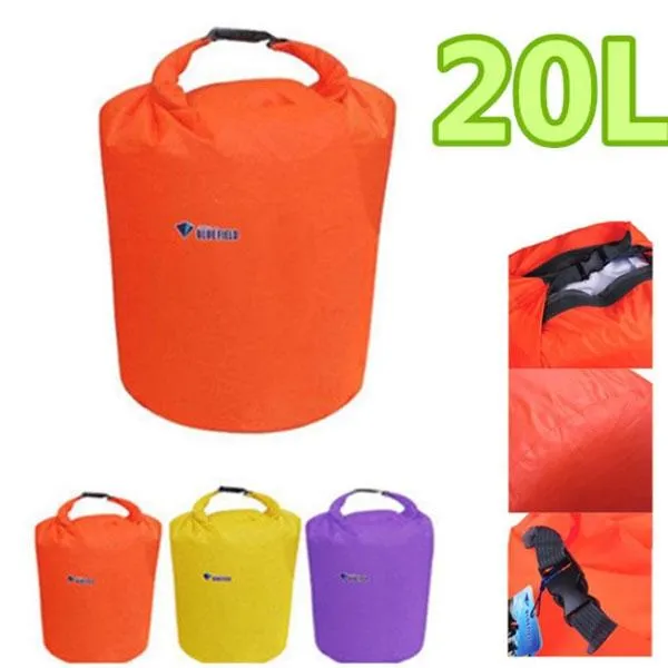 20L Canoe Floating Boating Kayaking Camping Waterproof Dry Bag Orange