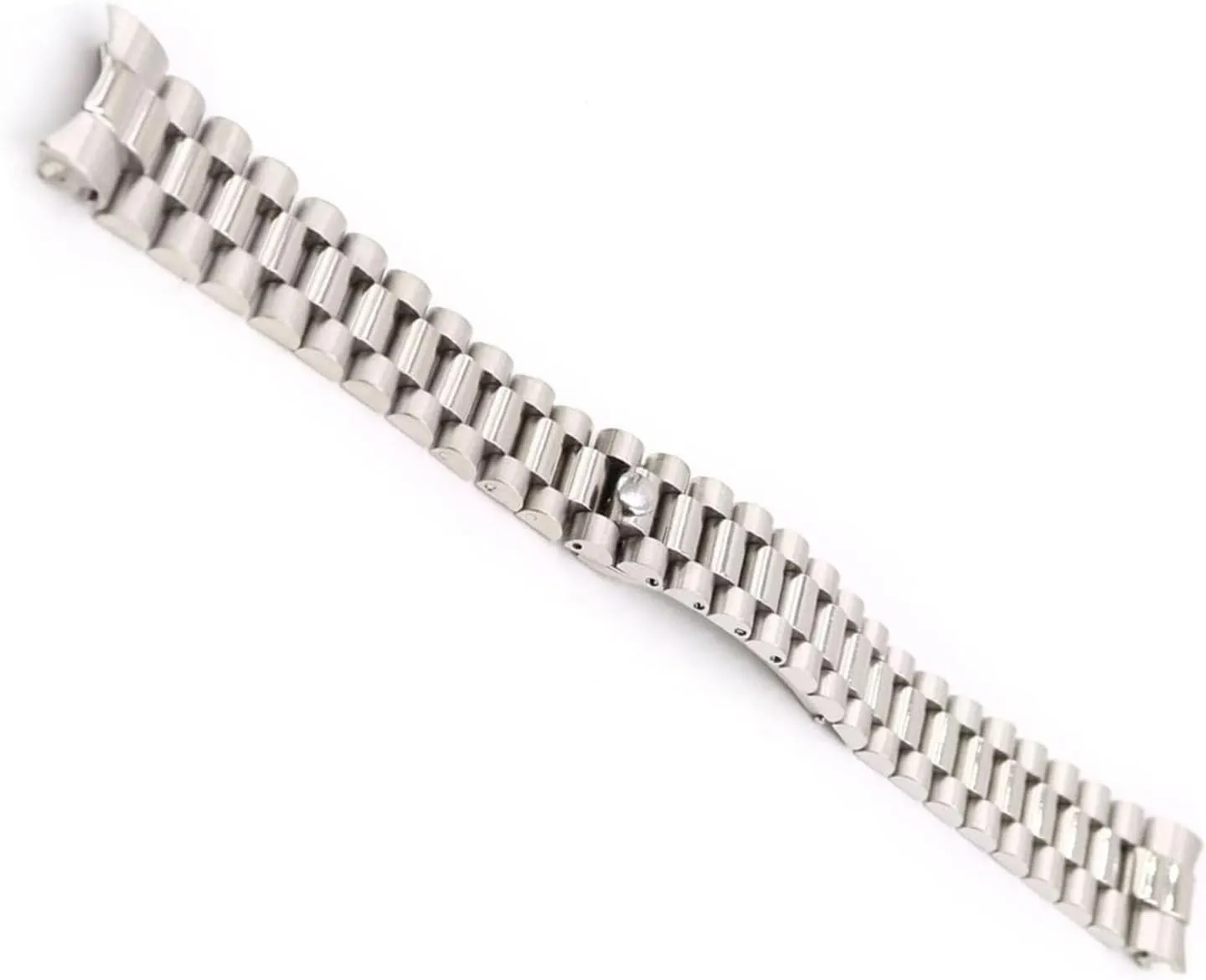 20mm 316L Stainless Steel Solid Curved End Watch Bracelet For Rolex President Screw Links Replacement Wristband Strap