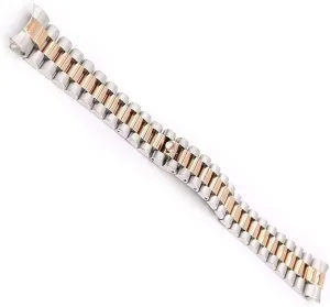 20mm 316L Stainless Steel Solid Curved End Watch Bracelet For Rolex President Screw Links Replacement Wristband Strap