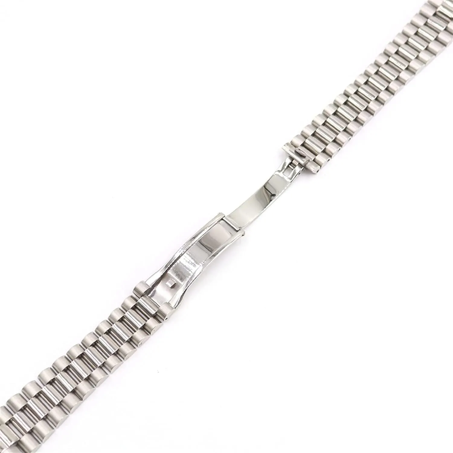 20mm 316L Stainless Steel Solid Curved End Watch Bracelet For Rolex President Screw Links Replacement Wristband Strap
