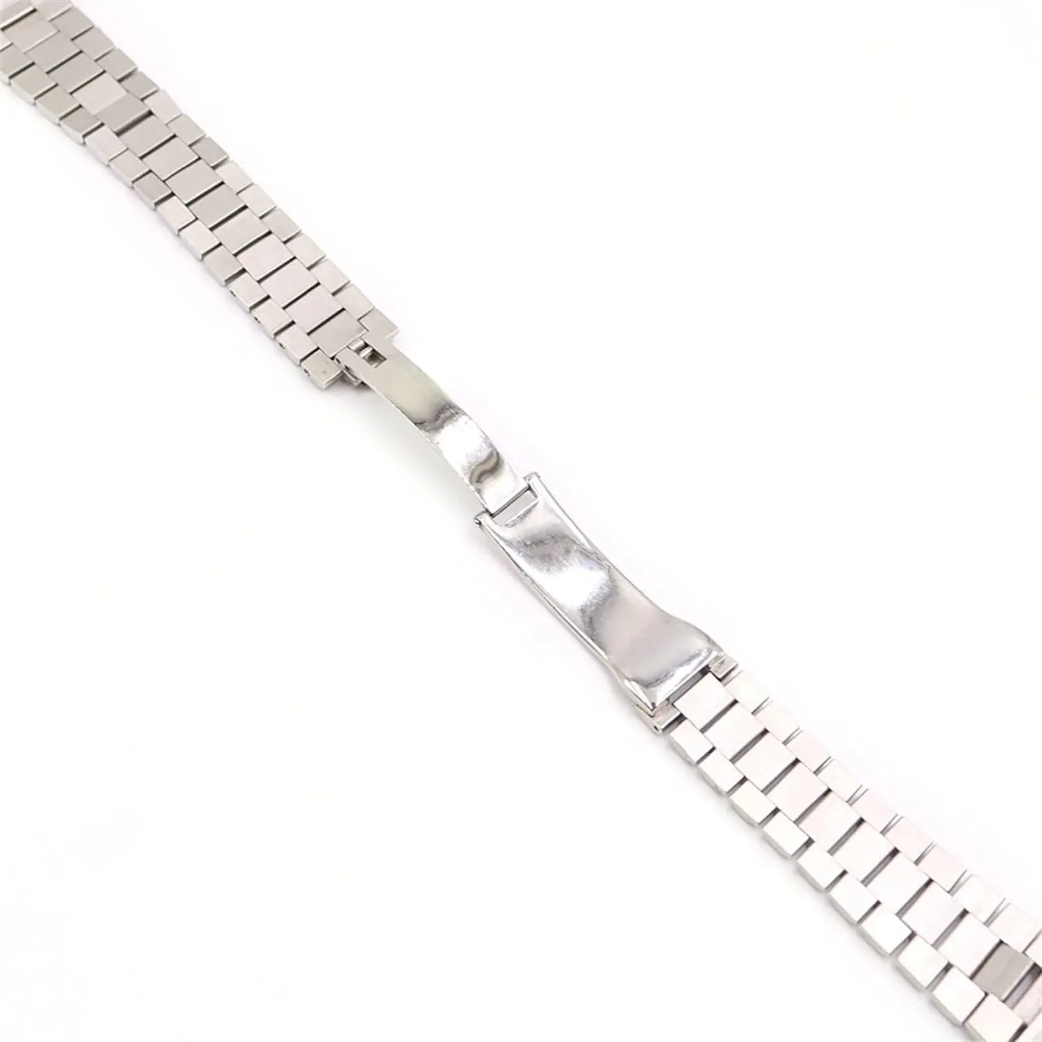 20mm 316L Stainless Steel Solid Curved End Watch Bracelet For Rolex President Screw Links Replacement Wristband Strap