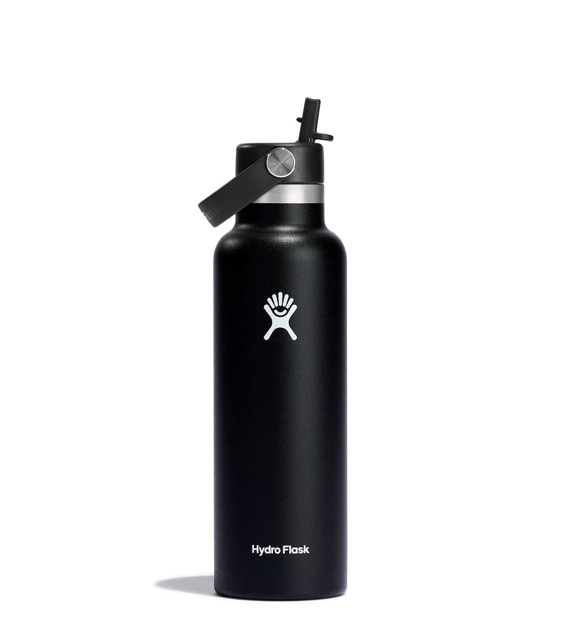 21 Oz Standard With Flex Straw Cap Black