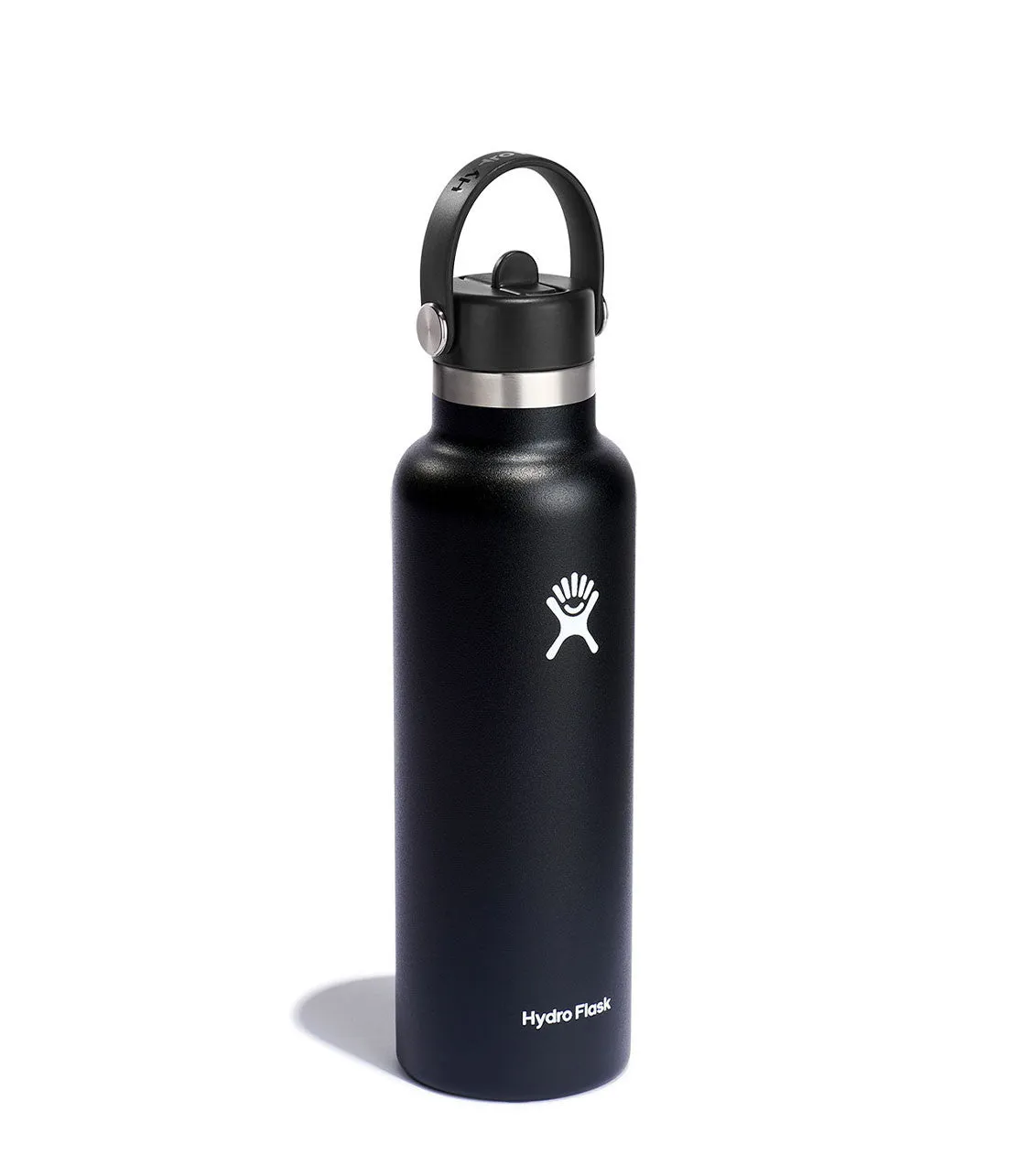 21 Oz Standard With Flex Straw Cap Black
