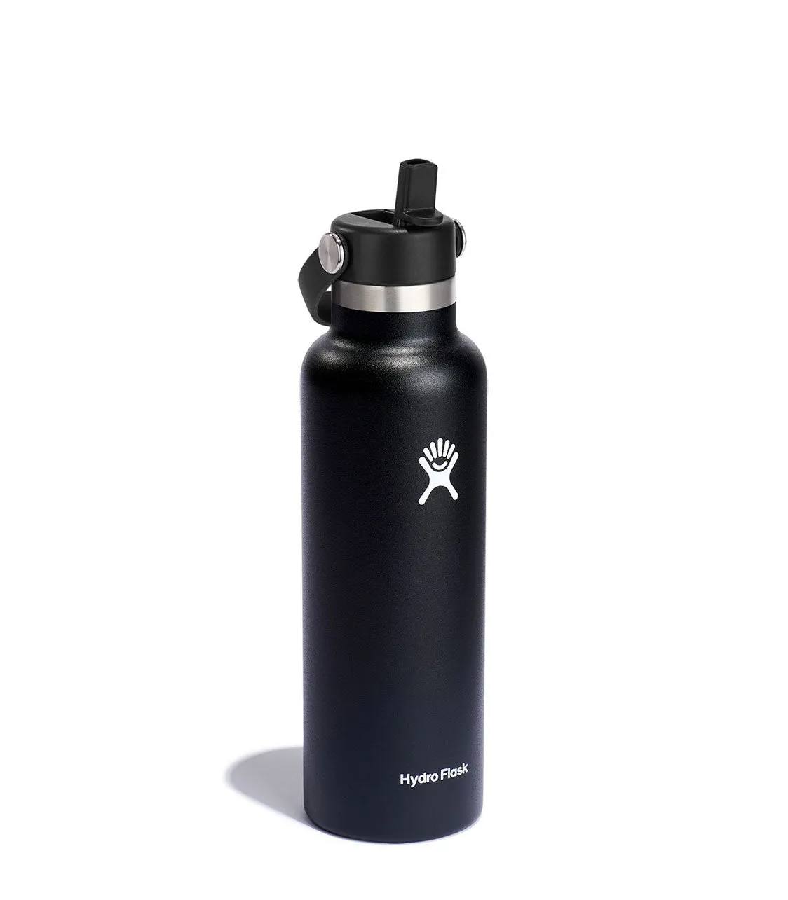 21 Oz Standard With Flex Straw Cap Black