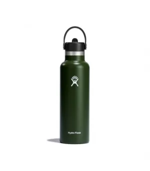 21 OZ STANDARD WITH FLEX STRAW CAP OLIVE