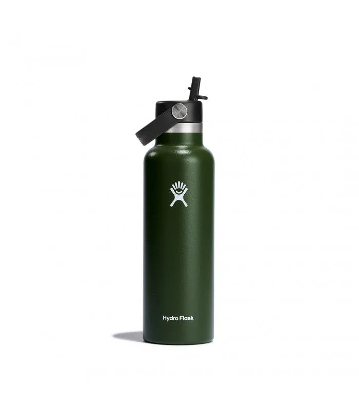 21 OZ STANDARD WITH FLEX STRAW CAP OLIVE