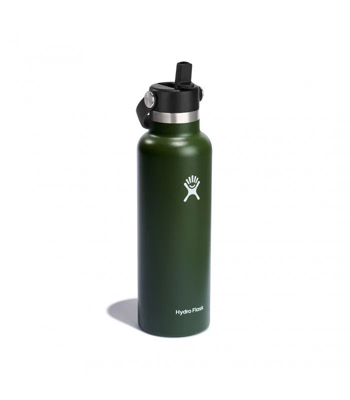 21 OZ STANDARD WITH FLEX STRAW CAP OLIVE
