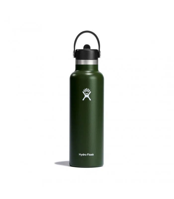 21 OZ STANDARD WITH FLEX STRAW CAP OLIVE